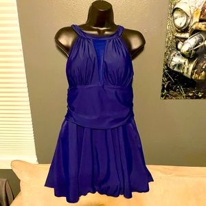 NWOT Blue one piece dress bathing suit